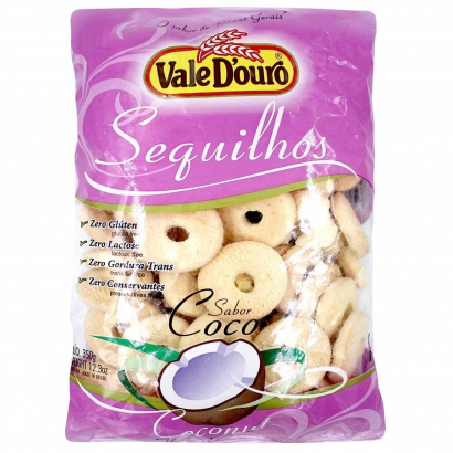 Biscoitos de Sequilhos de Sabor Coco 350g