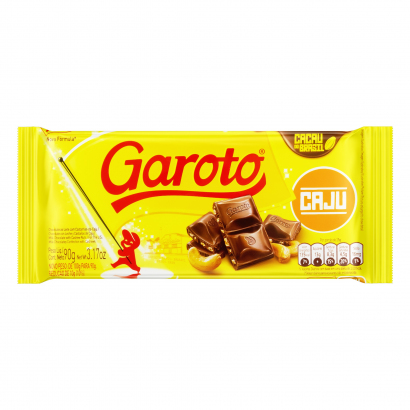 Chocolate ao Leite c/ Castanhas de Caju  90g